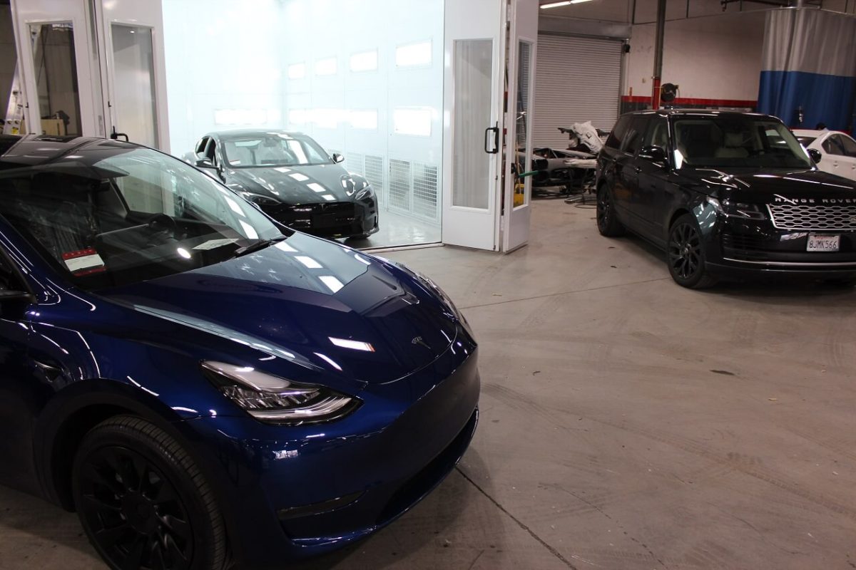 Repair work and facility at Pasadena Collision Center