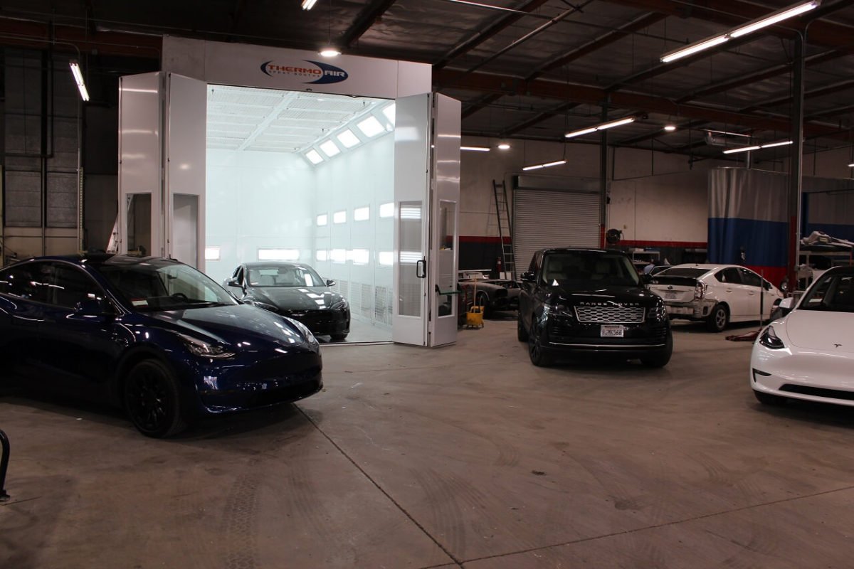 Pasadena Collision Center facility and repair work